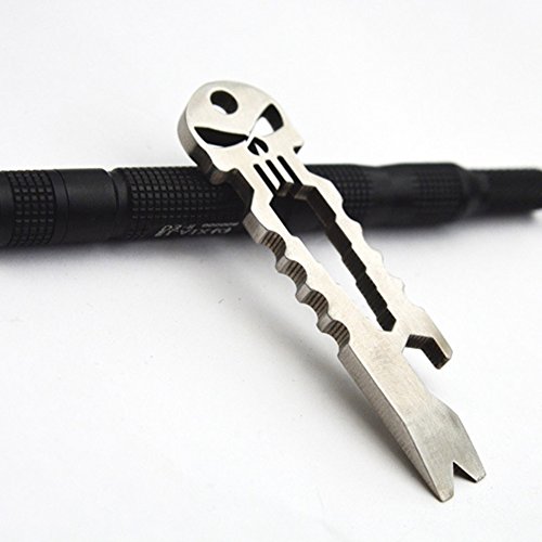 Edelstahl EDC Multi-Purpose Skeleton Crowbar Schlüsselanhänger Schraubenschlüssel Flaschenöffner Crowbars Multifunktion Camping Schlüsselanhänge